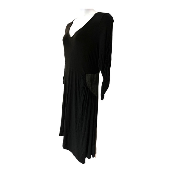 ⭐️Michel Studio T-Shirt Knit Asymmetric Office Party Date Night Out Black Dress - Picture 7 of 16